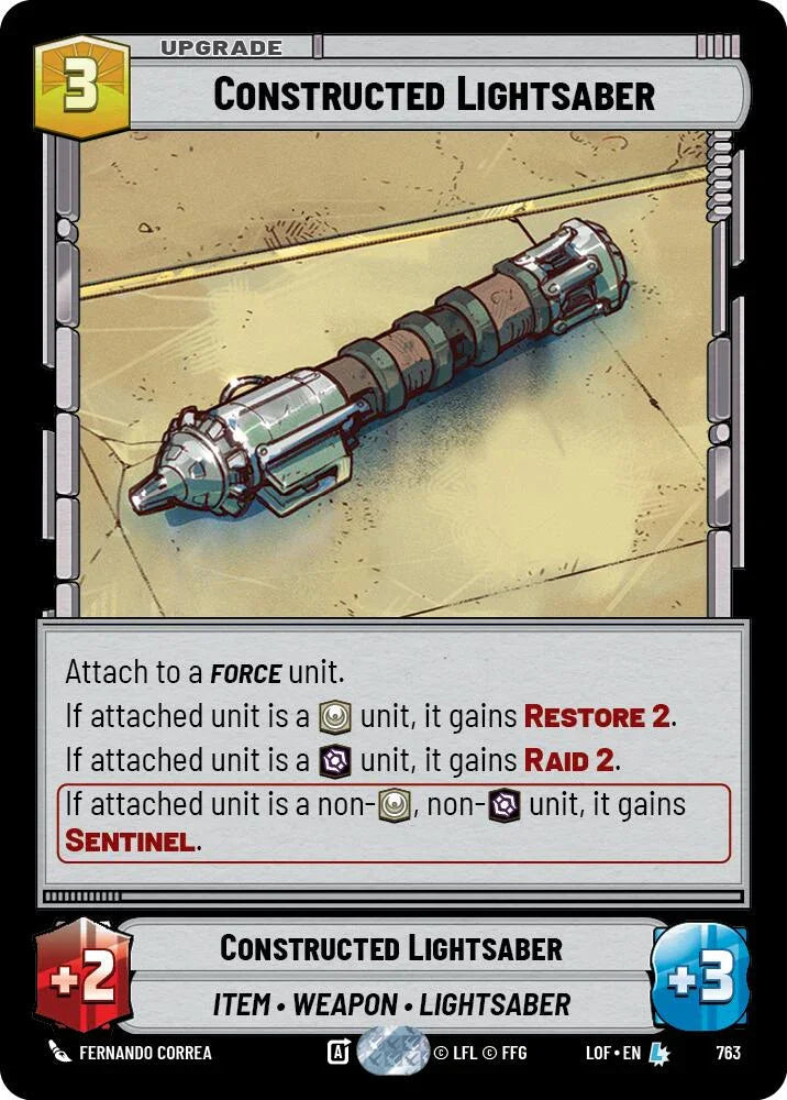 Constructed Lightsaber (763) (Foil) (763) [Legends of the Force] (ONLINE ORDER ONLY)