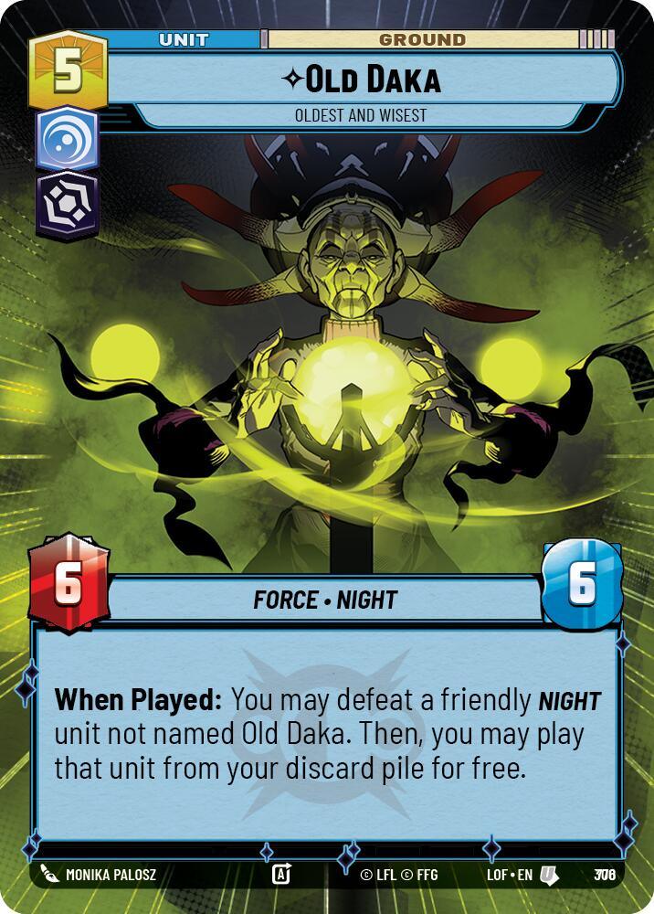 Old Daka (776) - Oldest and Wisest (Hyperspace Foil) (776) [Legends of the Force] (ONLINE ORDER ONLY)
