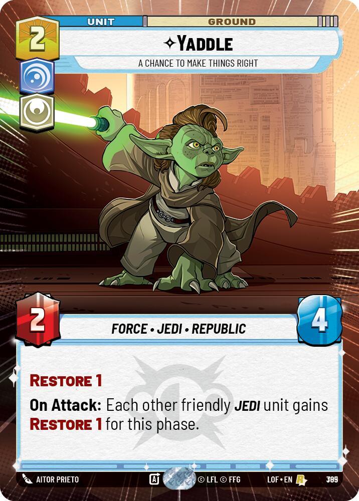 Yaddle (785) - A Chance To Make Things Right (Hyperspace Foil) (785) [Legends of the Force] (ONLINE ORDER ONLY)