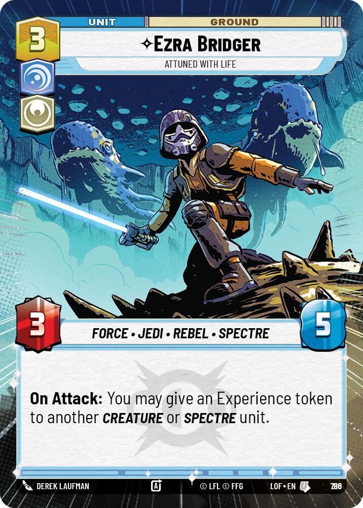 Ezra Bridger (786) - Attuned With Life (Hyperspace Foil) (786) [Legends of the Force] (ONLINE ORDER ONLY)