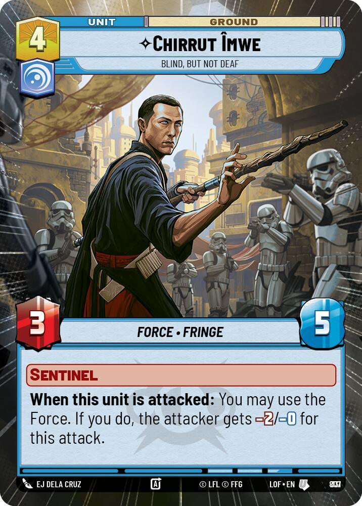 Chirrut Imwe (807) - Blind, but not Deaf (Hyperspace Foil) (807) [Legends of the Force] (ONLINE ORDER ONLY)