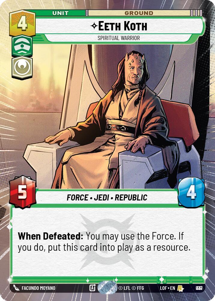Eeth Koth (837) - Spiritual Warrior (Hyperspace Foil) (837) [Legends of the Force] (ONLINE ORDER ONLY)