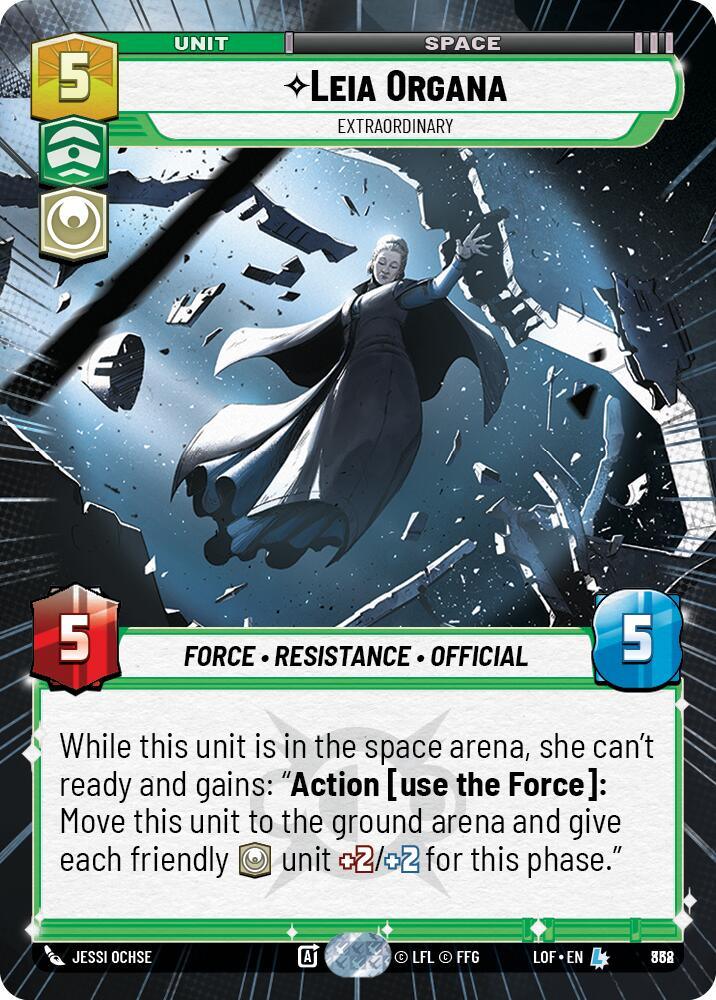 Leia Organa (838) - Extraordinary (Hyperspace Foil) (838) [Legends of the Force] (ONLINE ORDER ONLY)