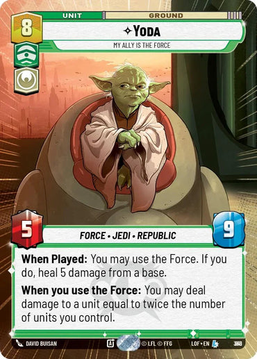Yoda (841) - My Ally is the Force (Hyperspace Foil) (841) [Legends of the Force] (ONLINE ORDER ONLY)