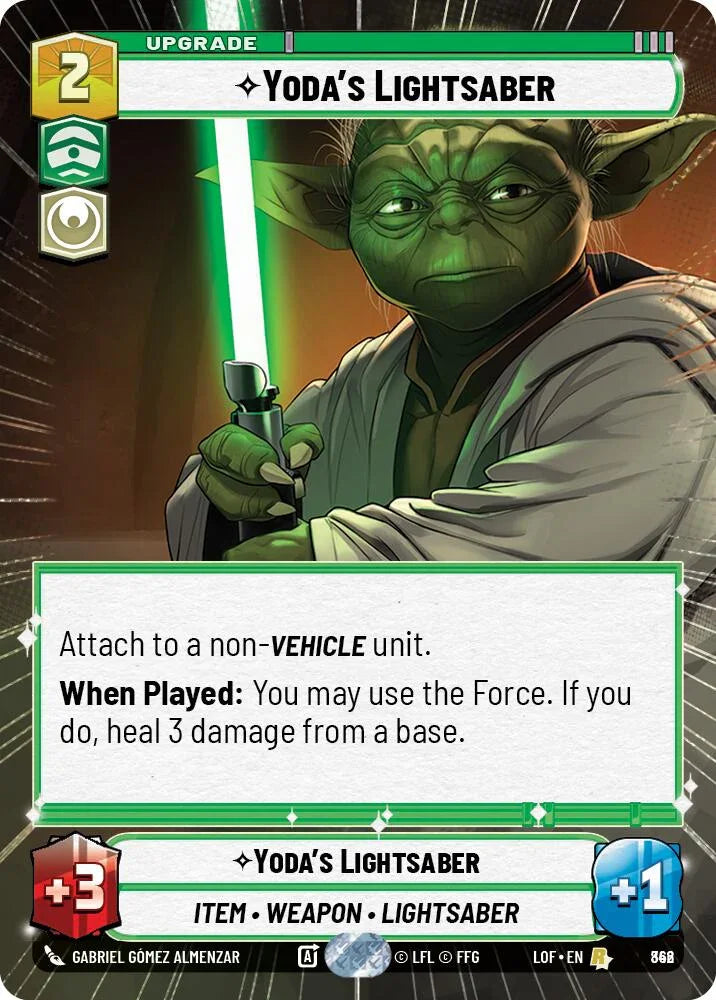 Yoda's Lightsaber (842) (Hyperspace Foil) (842) [Legends of the Force] (ONLINE ORDER ONLY)
