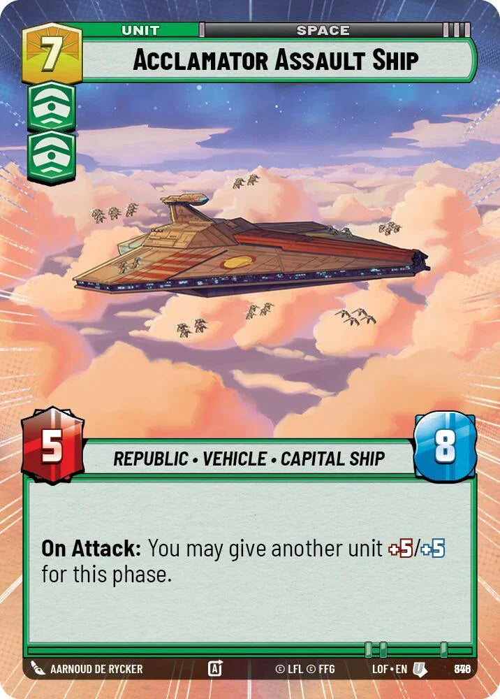 Acclamator Assault Ship (846) (Hyperspace Foil) (846) [Legends of the Force] (ONLINE ORDER ONLY)