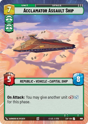 Acclamator Assault Ship (846) (Hyperspace Foil) (846) [Legends of the Force] (ONLINE ORDER ONLY)
