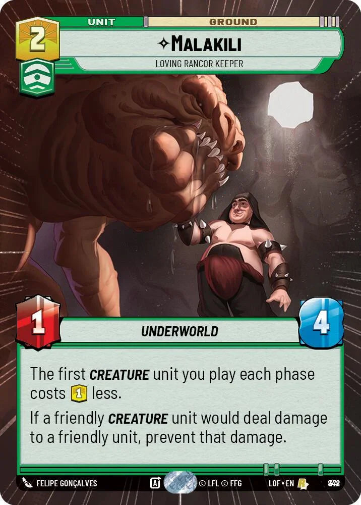 Malakili (848) - Loving Rancor Keeper (Hyperspace Foil) (848) [Legends of the Force] (ONLINE ORDER ONLY)