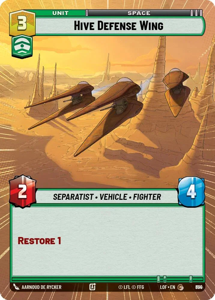 Hive Defense Wing (850) (Hyperspace Foil) (850) [Legends of the Force] (ONLINE ORDER ONLY)