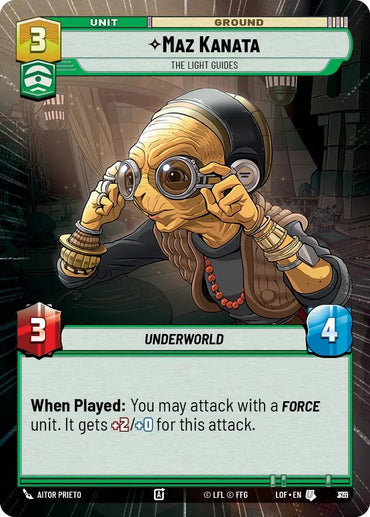 Maz Kanata (851) - The Light Guides (Hyperspace Foil) (851) [Legends of the Force] (ONLINE ORDER ONLY)
