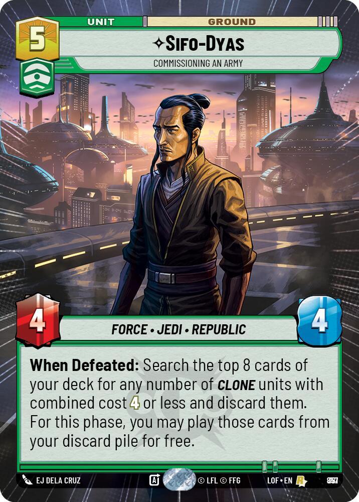 Sifo-Dyas (857) - Commissioning An Army (Hyperspace Foil) (857) [Legends of the Force] (ONLINE ORDER ONLY)