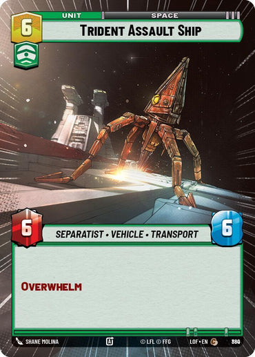 Trident Assault Ship (860) (Hyperspace Foil) (860) [Legends of the Force] (ONLINE ORDER ONLY)