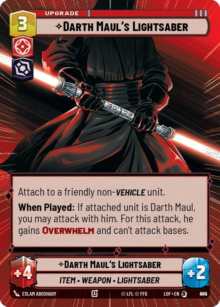 Darth Maul's Lightsaber (880) (Hyperspace Foil) (880) [Legends of the Force] (ONLINE ORDER ONLY)
