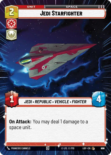 Jedi Starfighter (884) (Hyperspace Foil) (884) [Legends of the Force] (ONLINE ORDER ONLY)