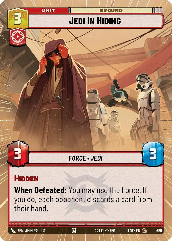 Jedi In Hiding (899) (Hyperspace Foil) (899) [Legends of the Force] (ONLINE ORDER ONLY)