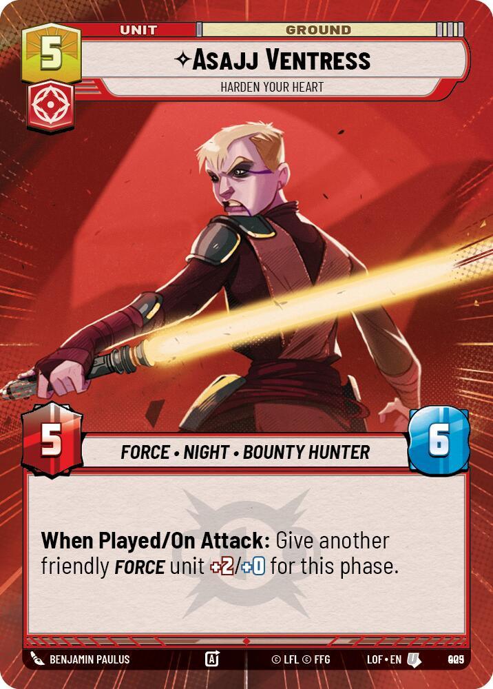 Asajj Ventress (905) - Harden Your Heart (Hyperspace Foil) (905) [Legends of the Force] (ONLINE ORDER ONLY)