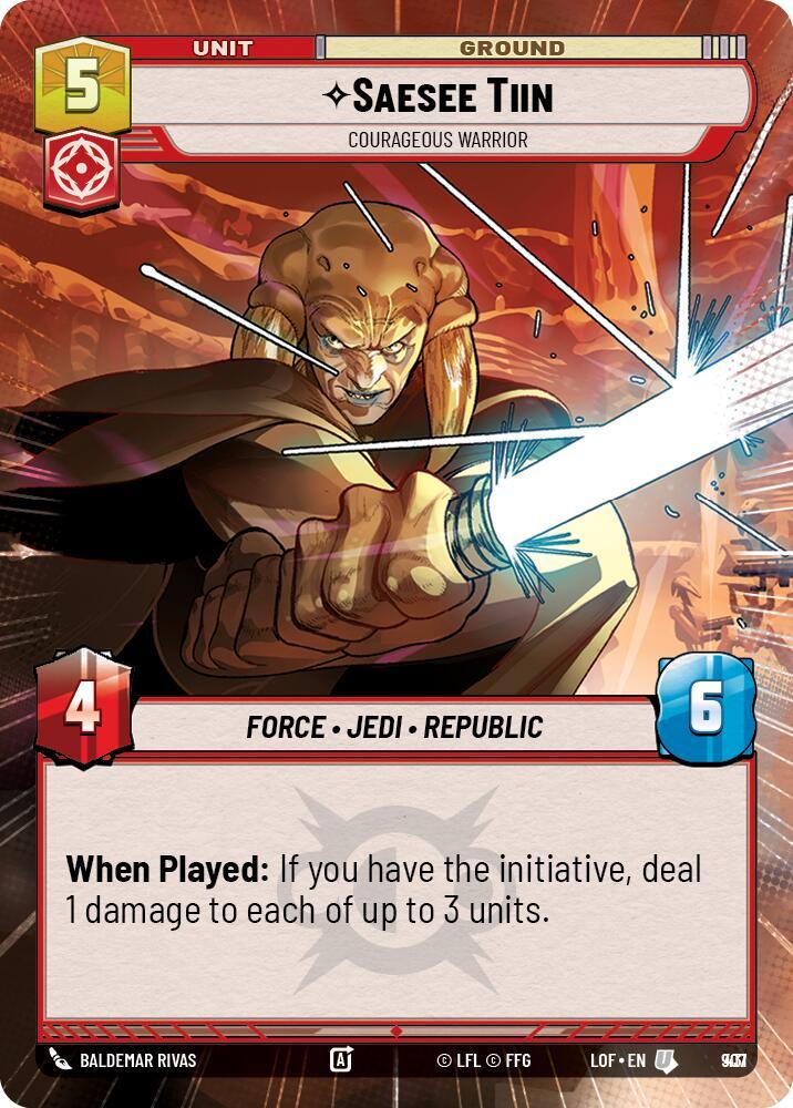 Saesee Tiin (907) - Courageous Warrior (Hyperspace Foil) (907) [Legends of the Force] (ONLINE ORDER ONLY)