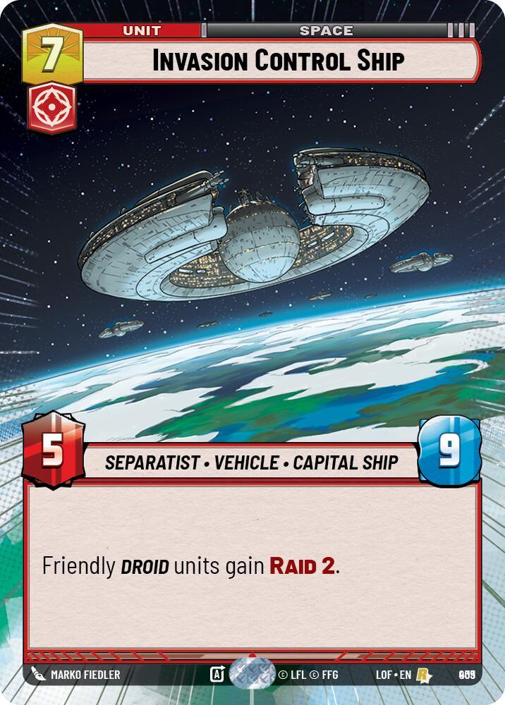 Invasion Control Ship (909) (Hyperspace Foil) (909) [Legends of the Force] (ONLINE ORDER ONLY)
