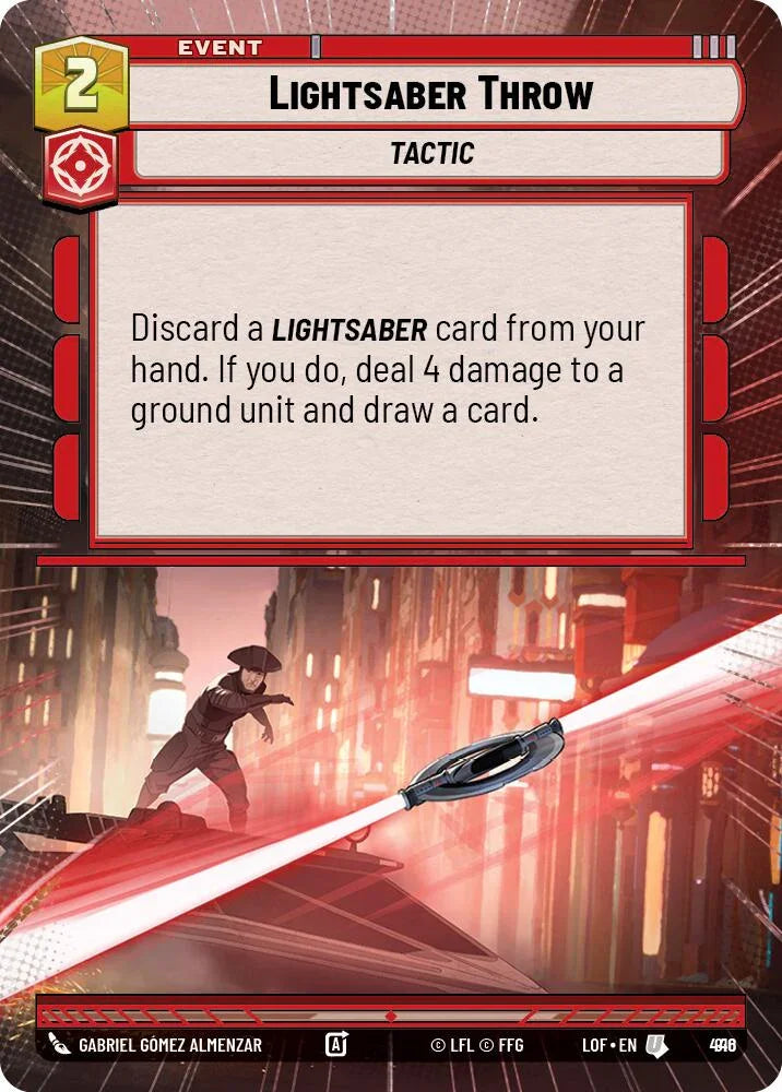 Lightsaber Throw (916) (Hyperspace Foil) (916) [Legends of the Force] (ONLINE ORDER ONLY)