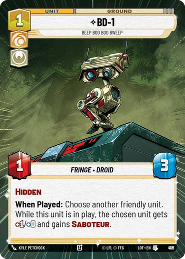 BD-1 (931) - Beep Boo Boo Bweep (Hyperspace Foil) (931) [Legends of the Force] (ONLINE ORDER ONLY)