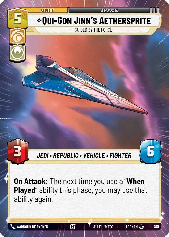 Qui-Gon Jinn's Aethersprite (937) - Guided by the Force (Hyperspace Foil) (937) [Legends of the Force] (ONLINE ORDER ONLY)