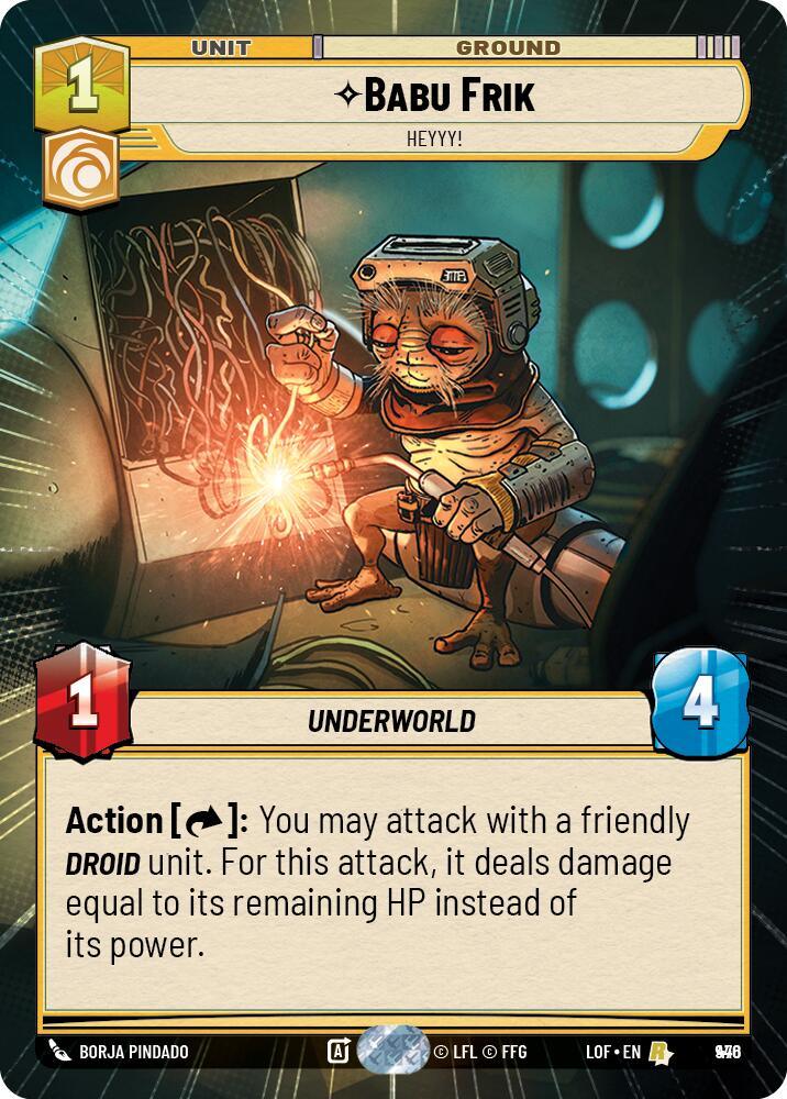 Babu Frik (946) - Heyyy! (Hyperspace Foil) (946) [Legends of the Force] (ONLINE ORDER ONLY)