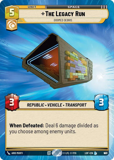 The Legacy Run (953) - Doomed Debris (Hyperspace Foil) (953) [Legends of the Force] (ONLINE ORDER ONLY)
