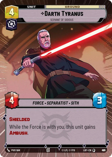 Darth Tyranus (971) - Servant of Sidious (Hyperspace Foil) (971) [Legends of the Force] (ONLINE ORDER ONLY)