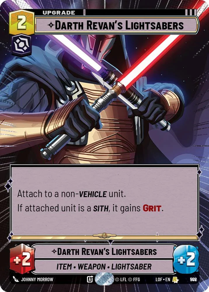 Darth Revan's Lightsabers (978) (Hyperspace Foil) (978) [Legends of the Force] (ONLINE ORDER ONLY)