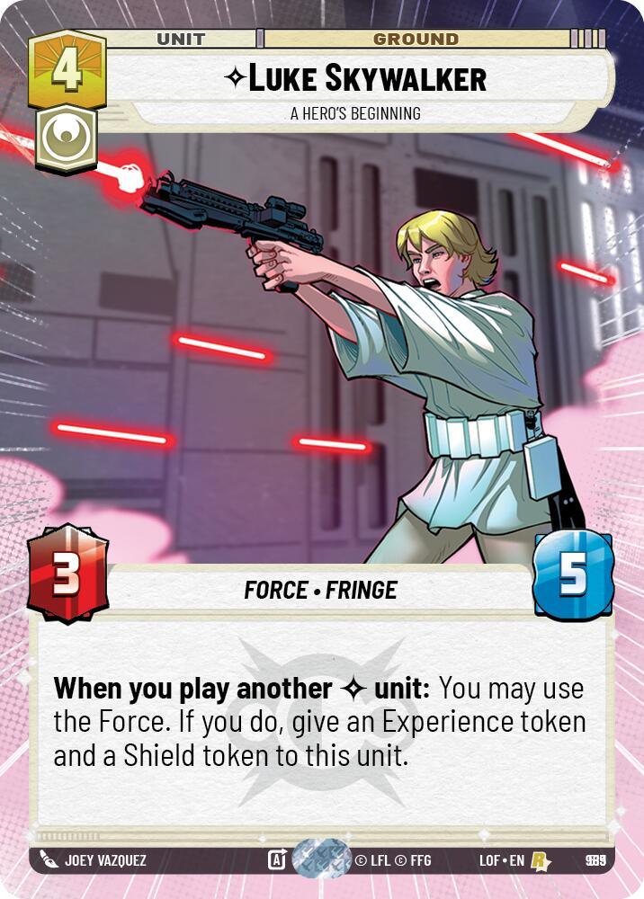 Luke Skywalker (989) - A Hero's Beginning (Hyperspace Foil) (989) [Legends of the Force] (ONLINE ORDER ONLY)