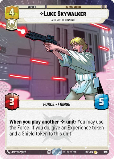 Luke Skywalker (989) - A Hero's Beginning (Hyperspace Foil) (989) [Legends of the Force] (ONLINE ORDER ONLY)