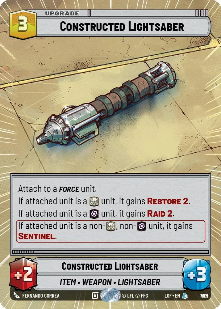 Constructed Lightsaber (1001) (Hyperspace Foil) (1001) [Legends of the Force] (ONLINE ORDER ONLY)