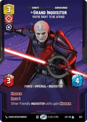 Grand Inquisitor (1031) - You're Right to Be Afraid (Prestige) (1031) [Legends of the Force] (ONLINE ORDER ONLY)