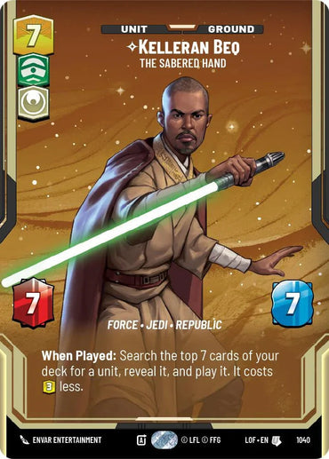 Kelleran Beq (1040) - The Sabered Hand (Prestige) (1040) [Legends of the Force] (ONLINE ORDER ONLY)