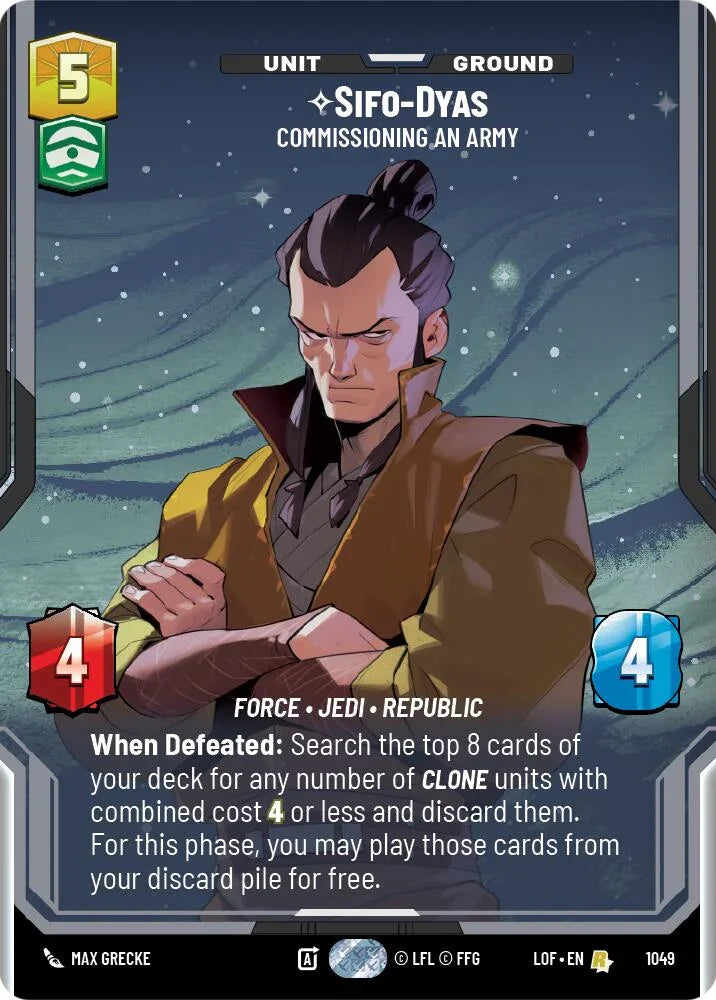 Sifo-Dyas (1049) - Commissioning An Army (Prestige) (1049) [Legends of the Force] (ONLINE ORDER ONLY)