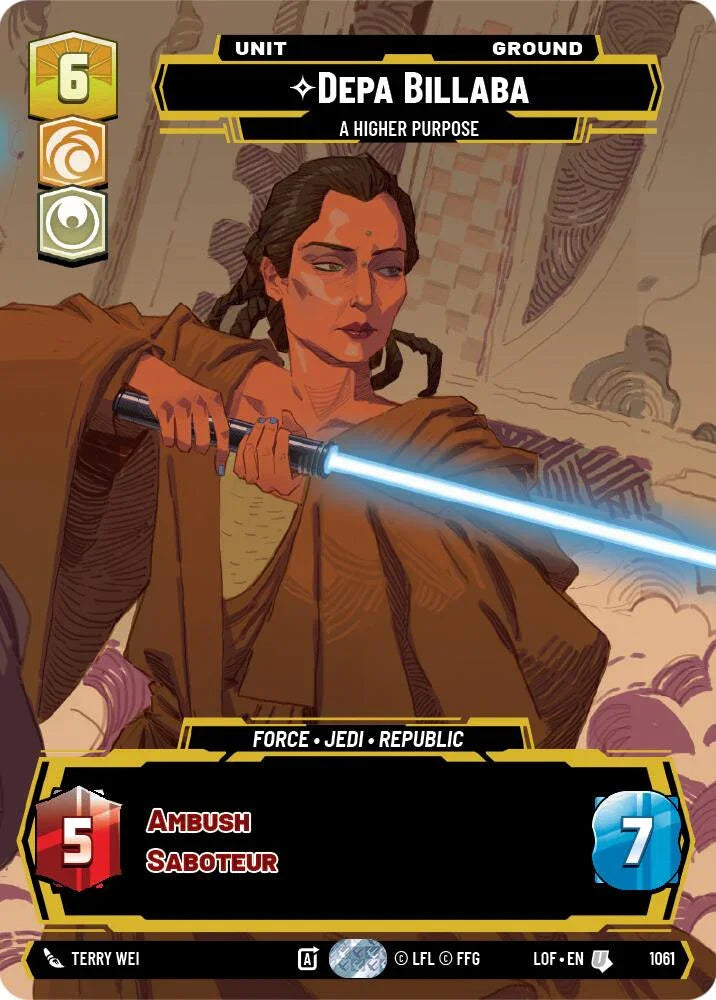 Depa Billaba (1061) - A Higher Purpose (Prestige) (1061) [Legends of the Force] (ONLINE ORDER ONLY)