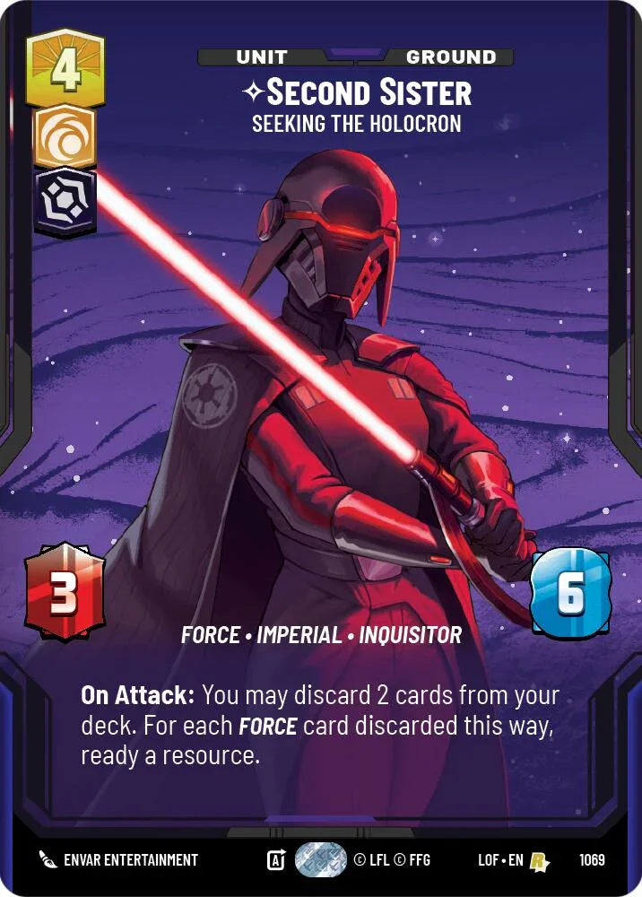 Second Sister (1069) - Seeking the Holocron (Prestige Foil) (1069) [Legends of the Force] (ONLINE ORDER ONLY)