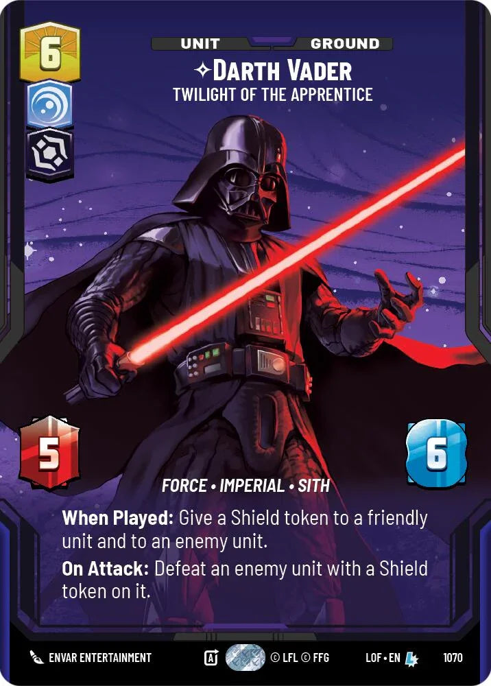 Darth Vader (1070) - Twilight of the Apprentice (Prestige Foil) (1070) [Legends of the Force] (ONLINE ORDER ONLY)