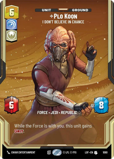Plo Koon (1080) - I Don't Believe in Chance (Prestige Foil) (1080) [Legends of the Force] (ONLINE ORDER ONLY)