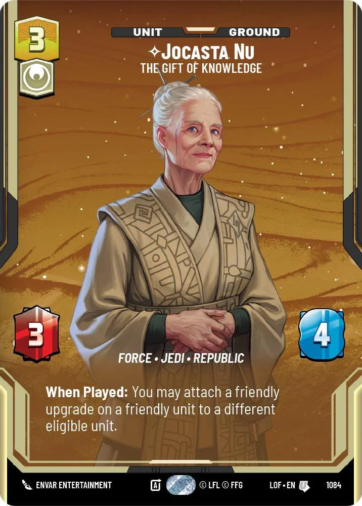 Jocasta Nu (1084) - The Gift of Knowledge (Prestige Foil) (1084) [Legends of the Force] (ONLINE ORDER ONLY)