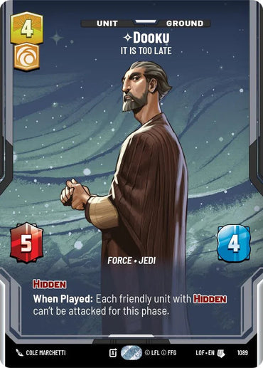 Dooku (1089) - It Is Too Late (Prestige Foil) (1089) [Legends of the Force] (ONLINE ORDER ONLY)