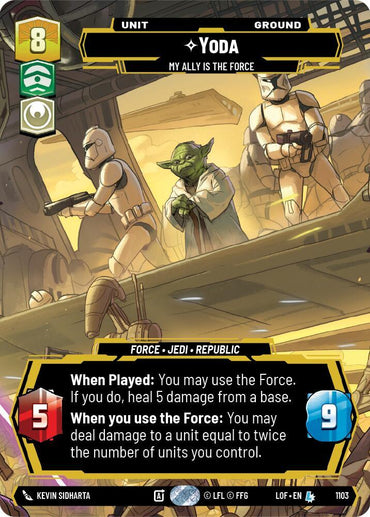 Yoda (1103) - My Ally is the Force (Prestige Foil) (1103) [Legends of the Force] (ONLINE ORDER ONLY)