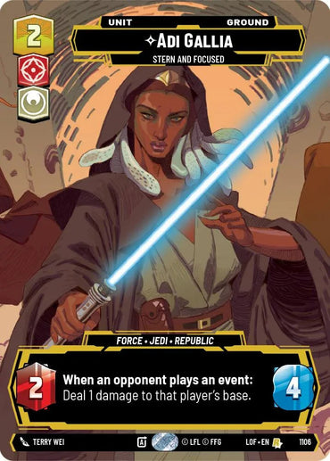 Adi Gallia (1106) - Stern and Focused (Prestige Foil) (1106) [Legends of the Force] (ONLINE ORDER ONLY)