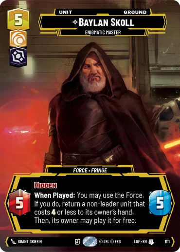 Baylan Skoll (1111) - Enigmatic Master (Prestige Foil) (1111) [Legends of the Force] (ONLINE ORDER ONLY)