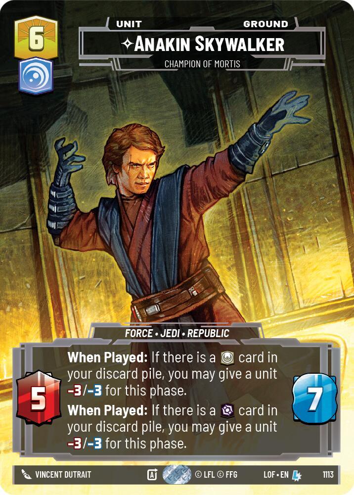 Anakin Skywalker (1113) - Champion of Mortis (Prestige Foil) (1113) [Legends of the Force] (ONLINE ORDER ONLY)