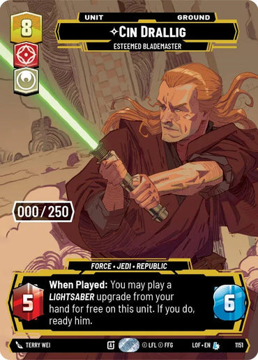 Cin Drallig (1151) - Esteemed Blademaster (Serialized) (1151) [Legends of the Force] (ONLINE ORDER ONLY)