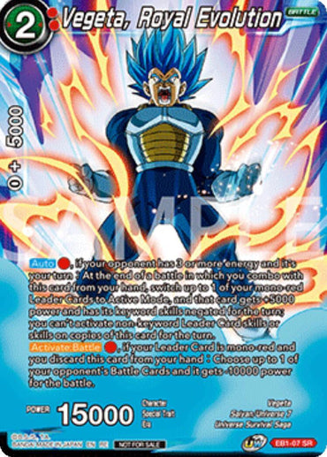 Vegeta, Royal Evolution (Deluxe Pack 2025 Vol.2) (EB1-07) [Promotion Cards] (ONLINE ORDER ONLY)