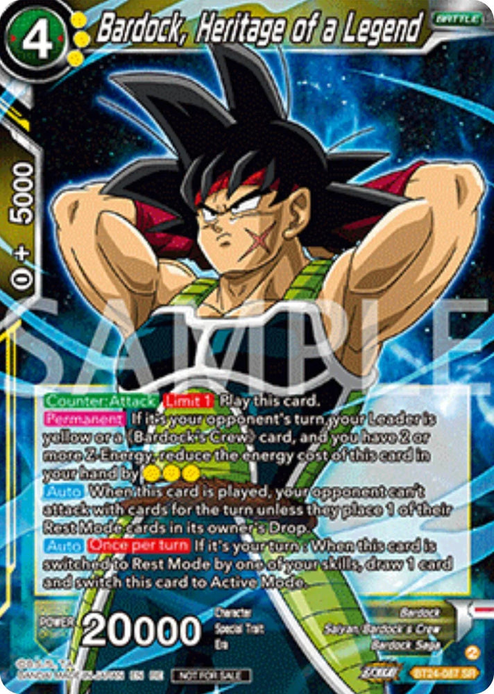 Bardock, Heritage of a Legend (Deluxe Pack 2025 Vol.2) (BT24-087) [Promotion Cards] (ONLINE ORDER ONLY)