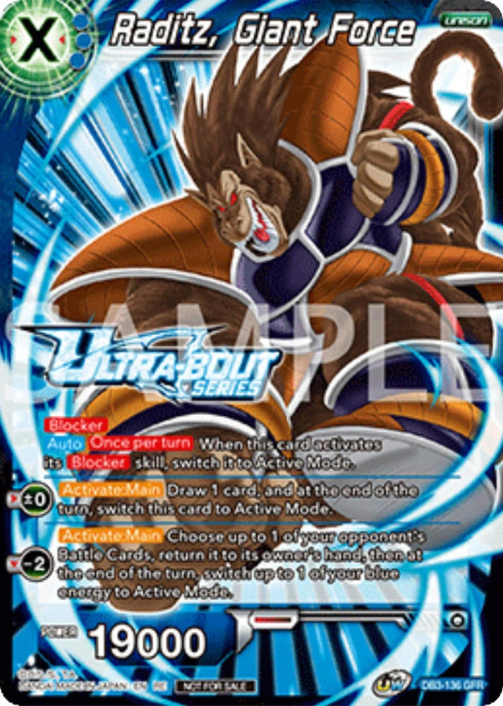 Raditz, Giant Force (Event Pack 17) (DB3-136) [Promotion Cards] (ONLINE ORDER ONLY)