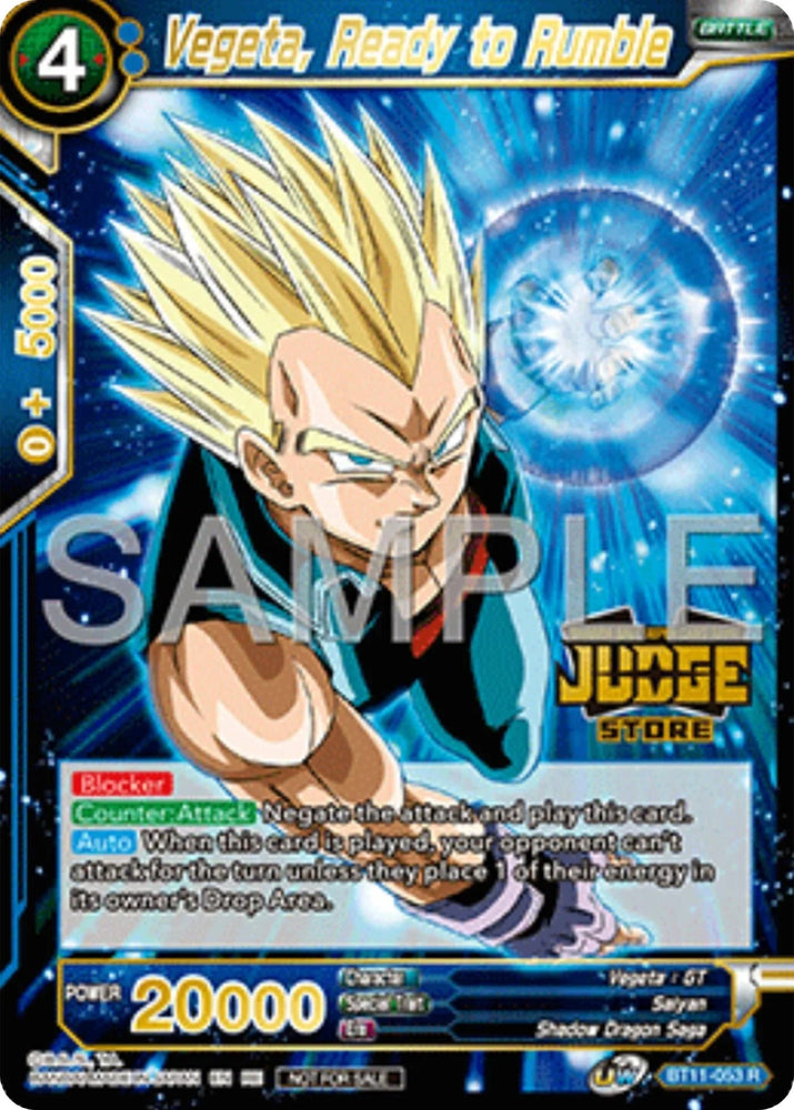 Vegeta, Ready to Rumble (Judge Pack Vol.17) (Store) (BT11-053) [Tournament Promotion Cards] (ONLINE ORDER ONLY)